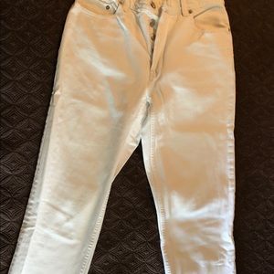 Banana Republic White Vintage Button Fly Jeans